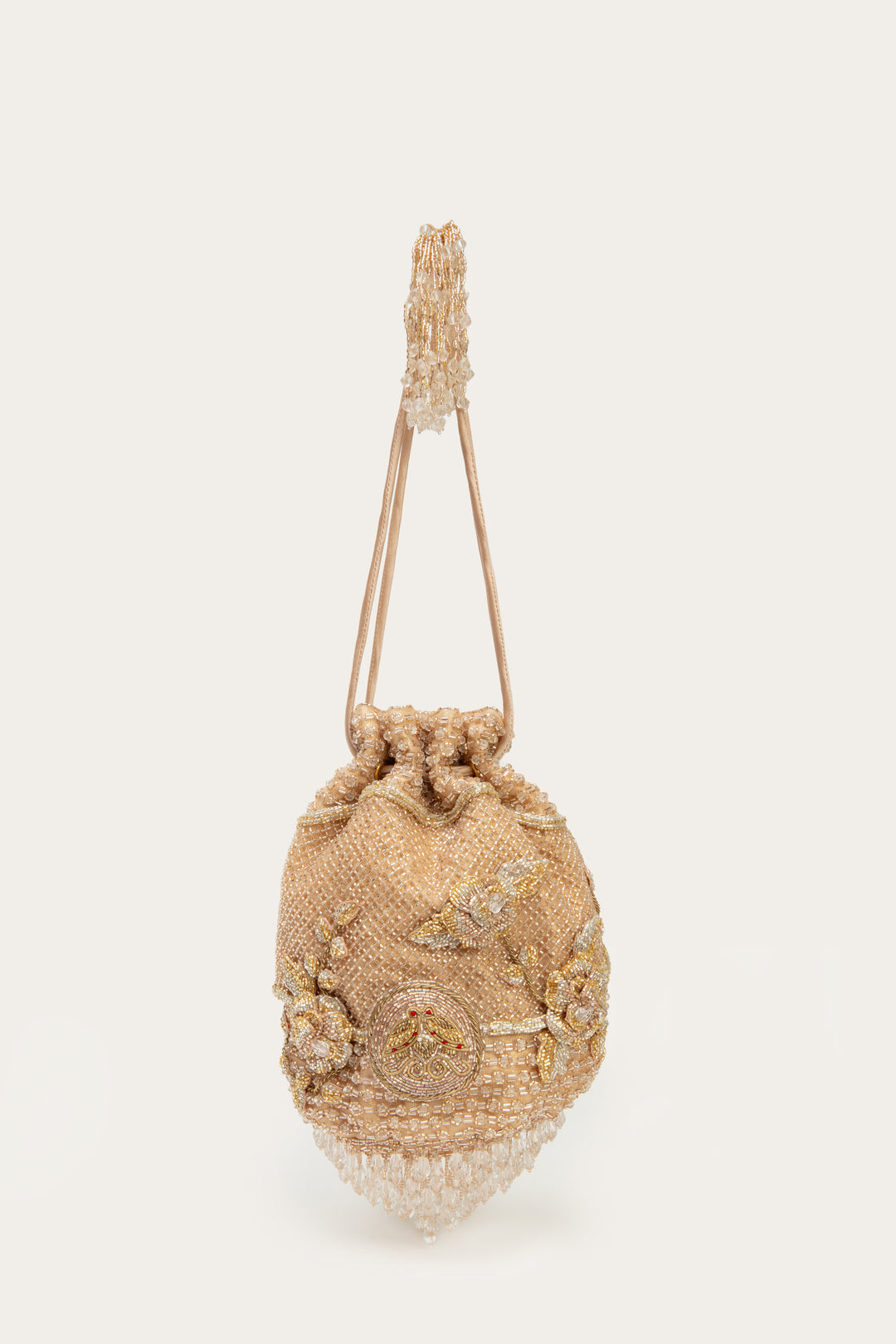 ella chandelier drawstring rosegold