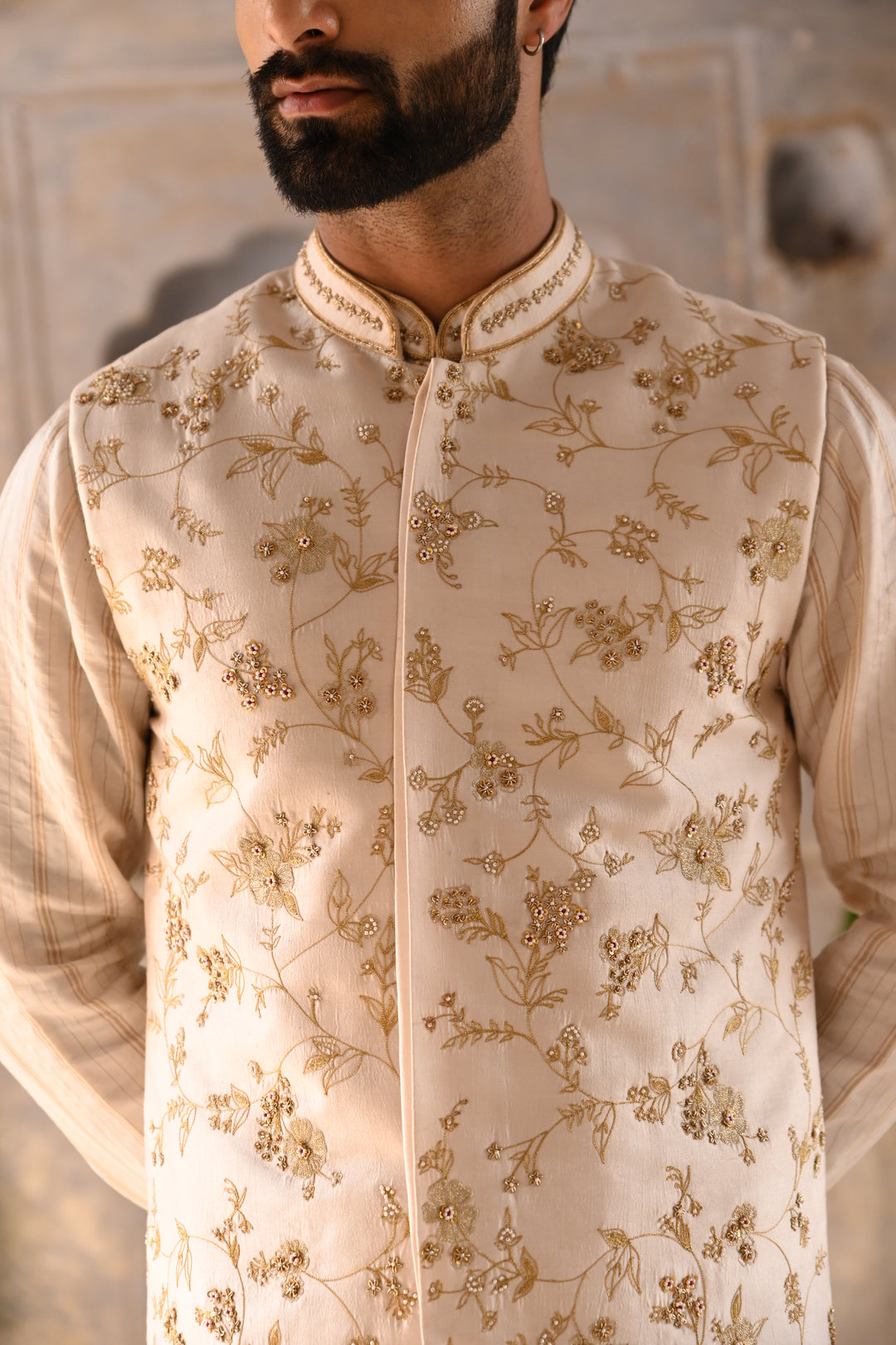 ivory bandi kurta set