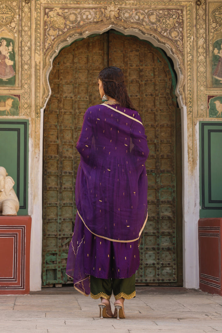 riwayat overlap frockstyle kurta set