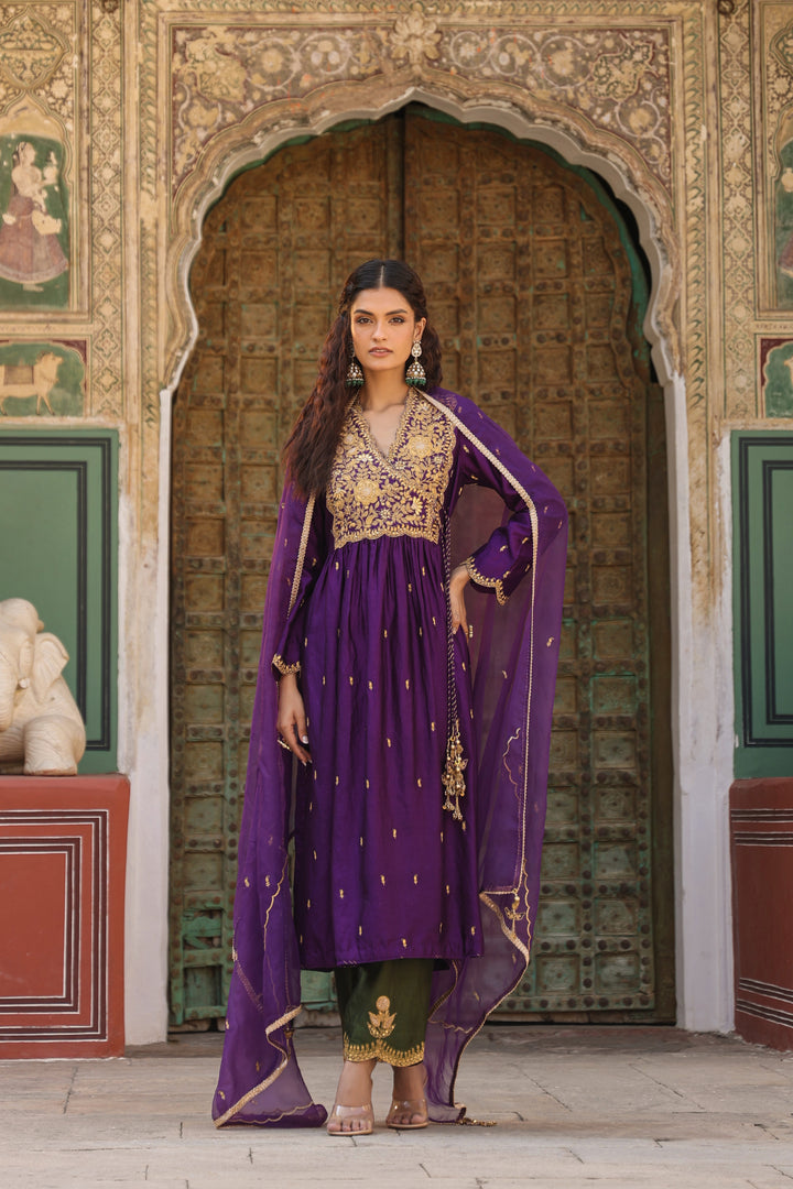 riwayat overlap frockstyle kurta set