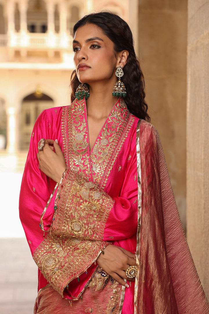 riwayat stand collar kurta set