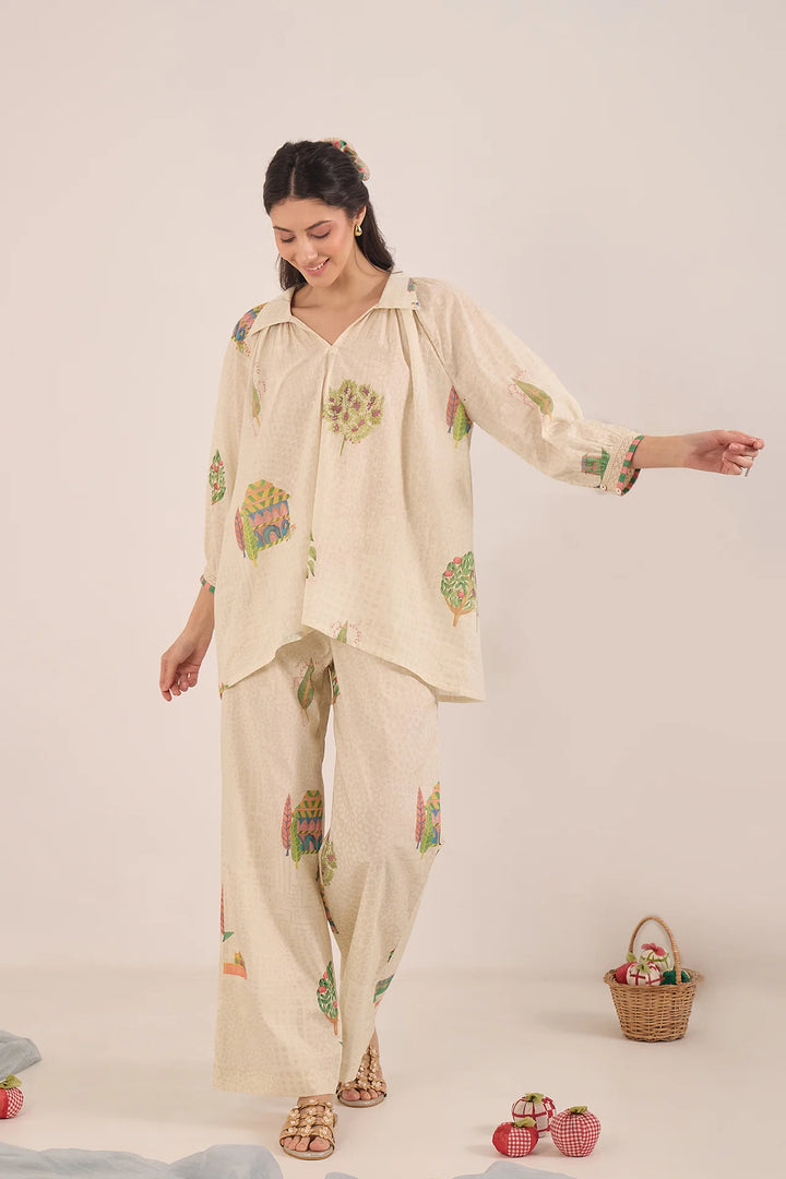 Gulposh: Cotton Raglan Sleeve Co-ord Set