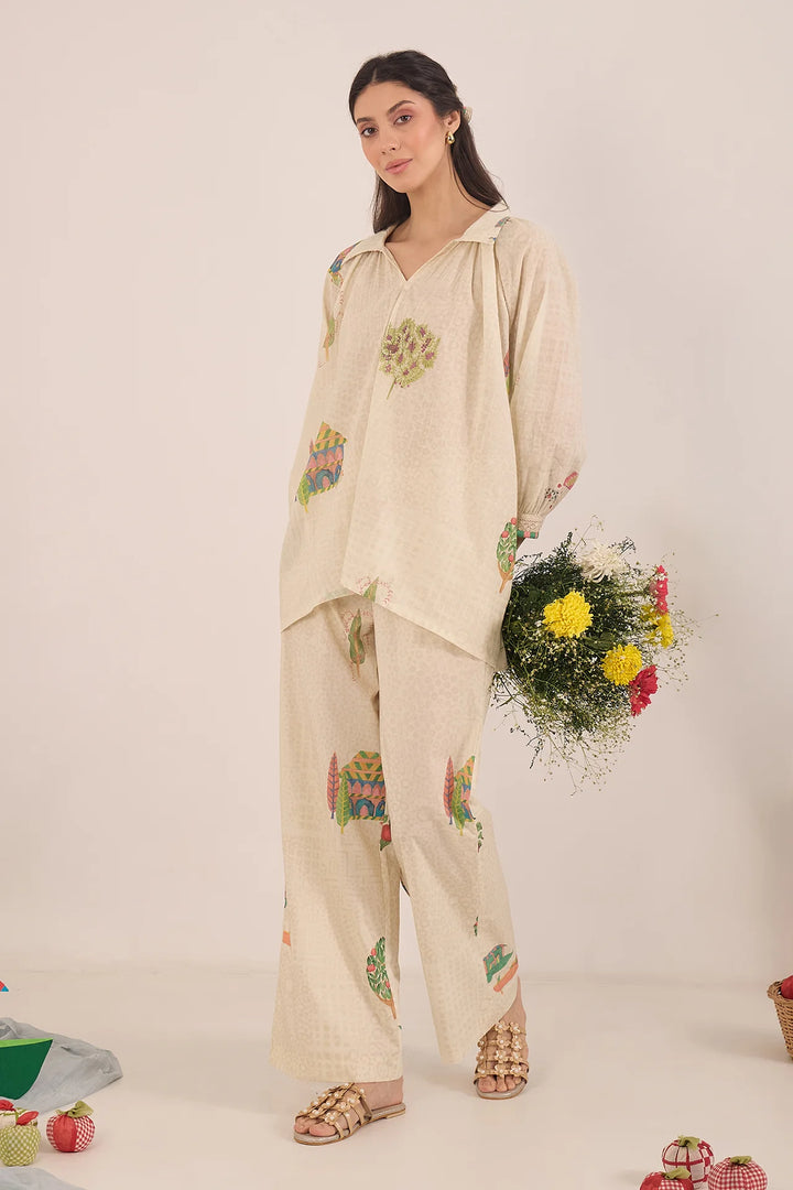 Gulposh: Cotton Raglan Sleeve Co-ord Set