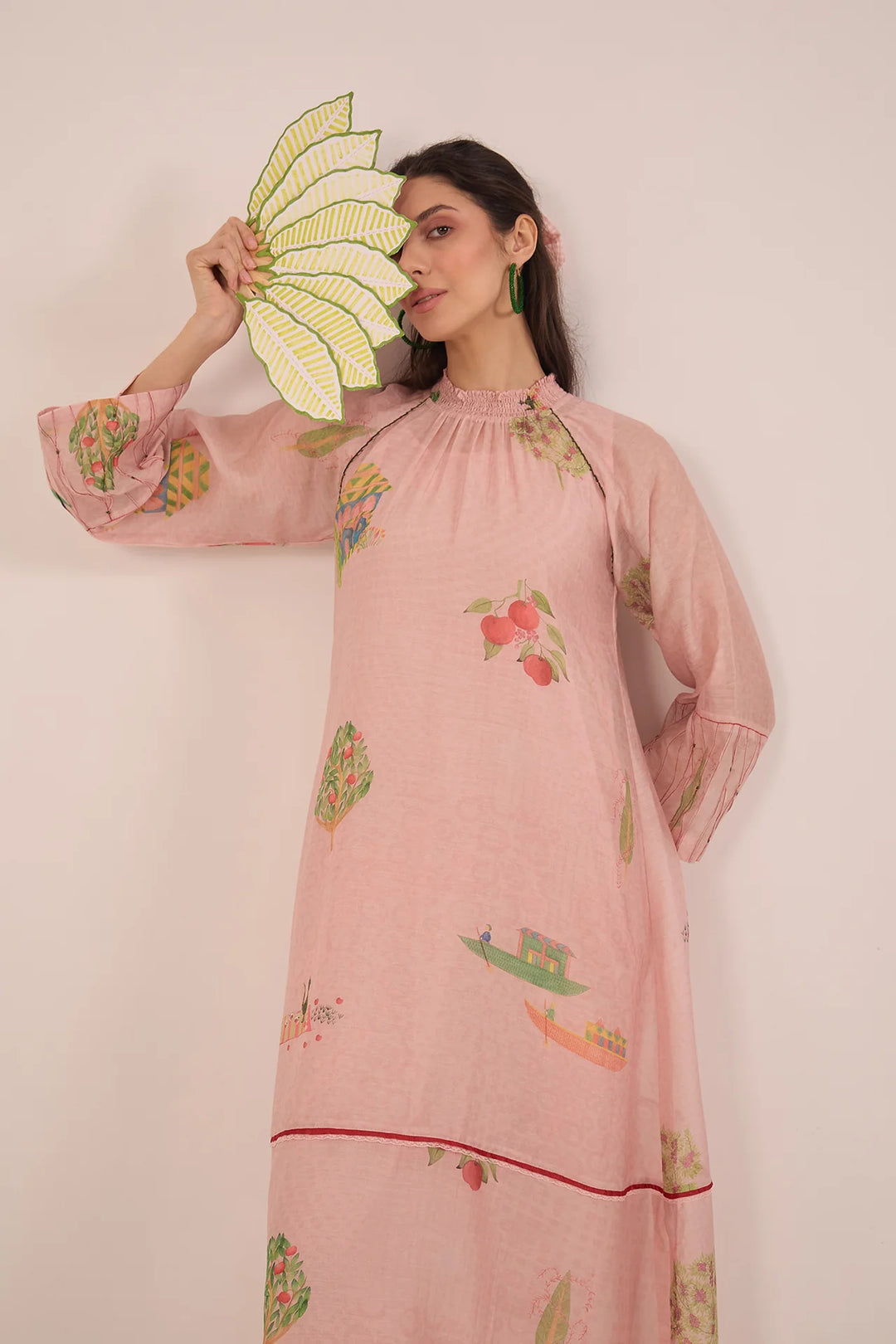 Gulposh: Cotton Silk Raglan Dress