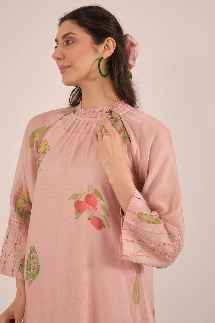 Gulposh: Cotton Silk Raglan Dress