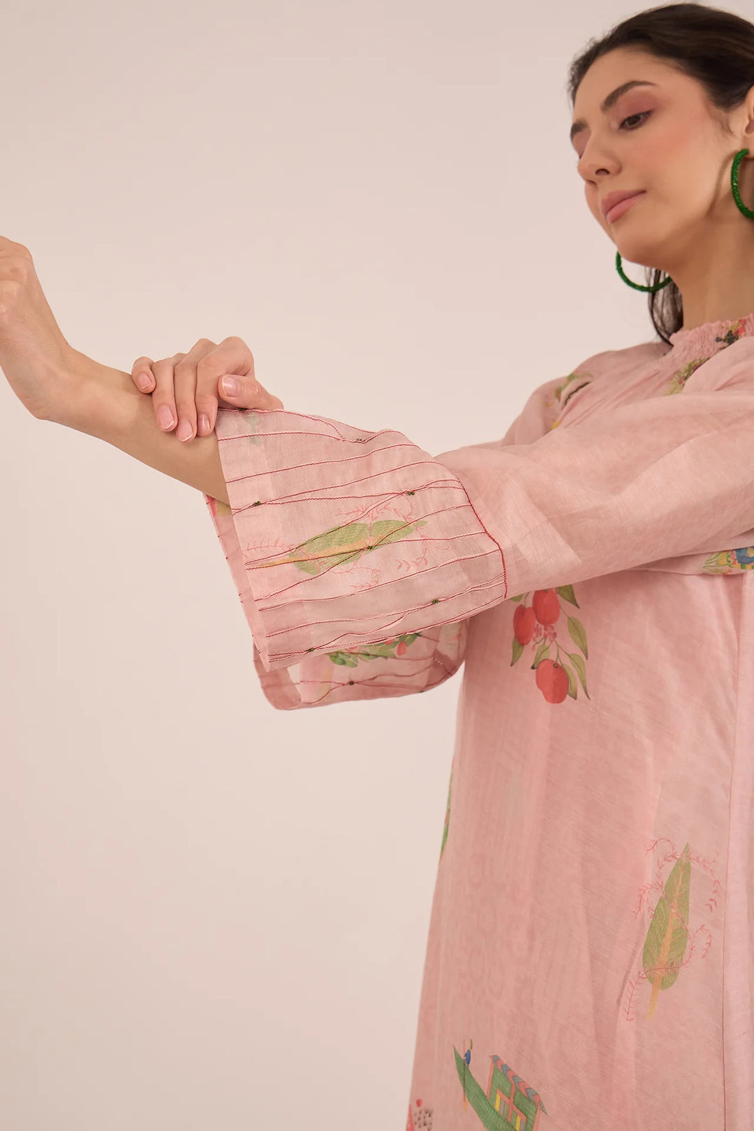 Gulposh: Cotton Silk Raglan Dress