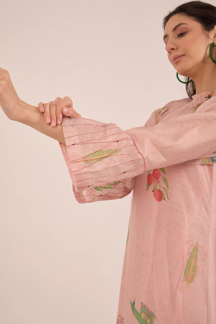Gulposh: Cotton Silk Raglan Dress