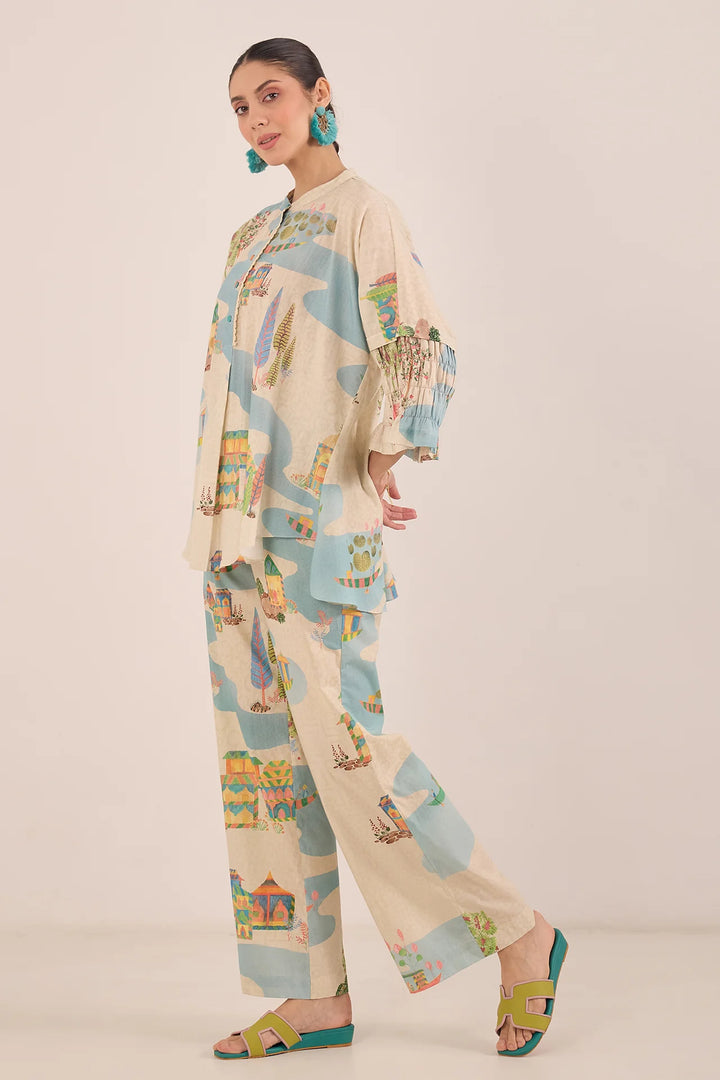 Safar: Namah Top With Wide Leg Pants Co-ord Set