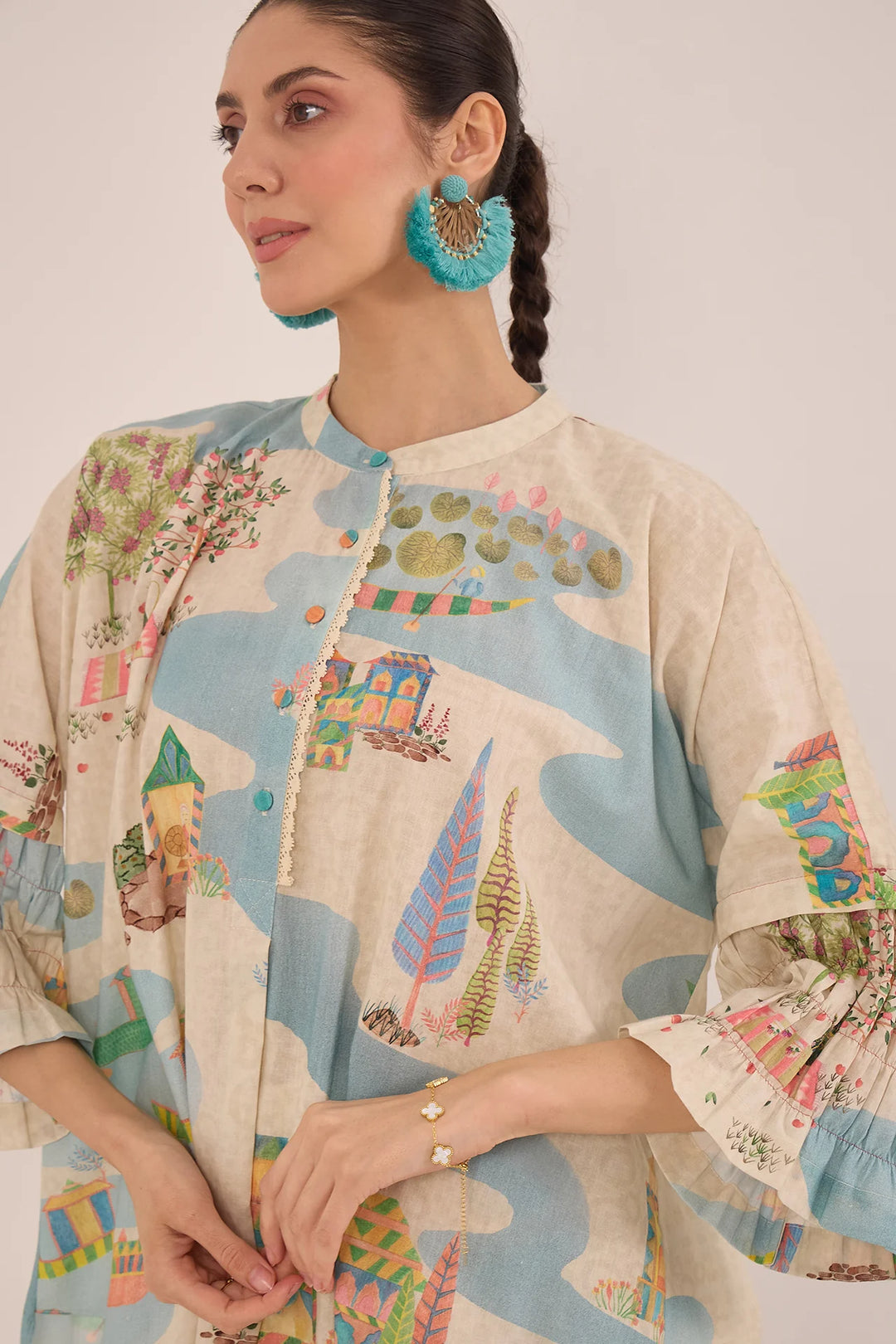 Safar: Namah Top With Wide Leg Pants Co-ord Set