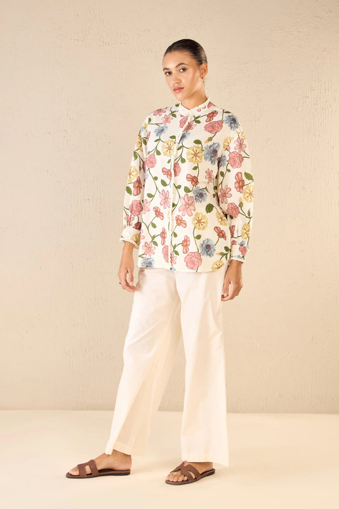 Flora: Multicolor Floral Shirt Co-ord Set