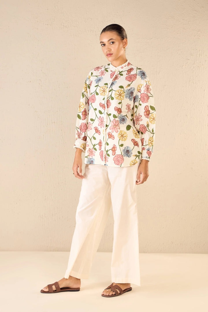 Flora: Multicolor Floral Shirt Co-ord Set