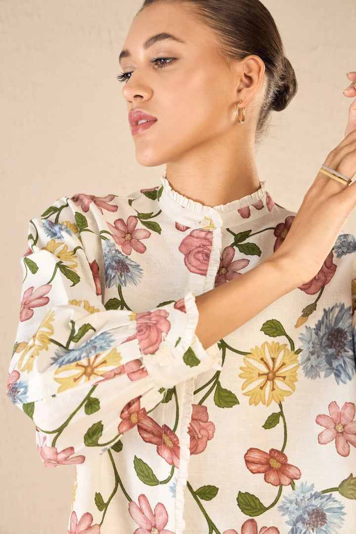 Flora: Multicolor Floral Shirt Co-ord Set