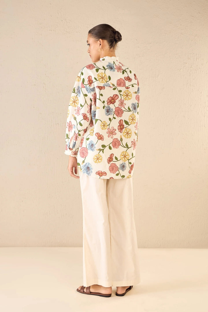 Flora: Multicolor Floral Shirt Co-ord Set