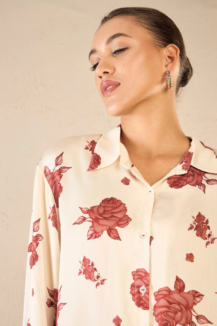 Vinate Rose: Oversize Shirt Co-ord Set