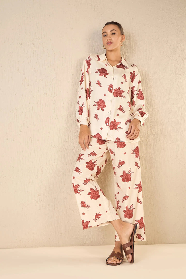 Vinate Rose: Oversize Shirt Co-ord Set