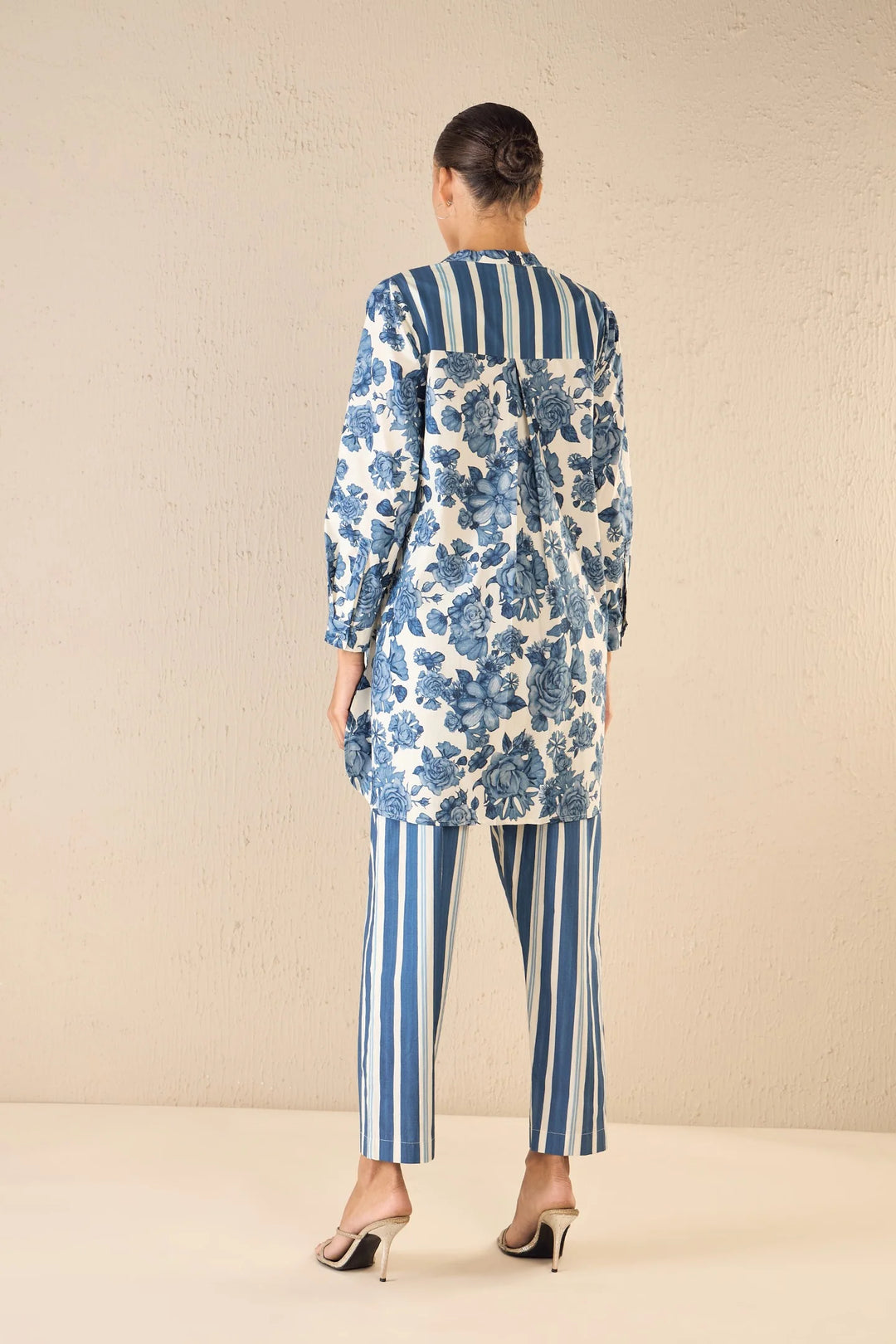 Blue Blosom: Blue Rose Tunic Co-ord Set