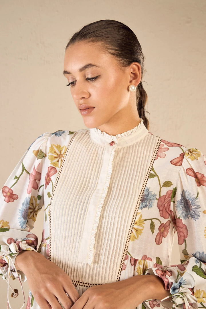 Flora: Multicolor Floral Gather Dress