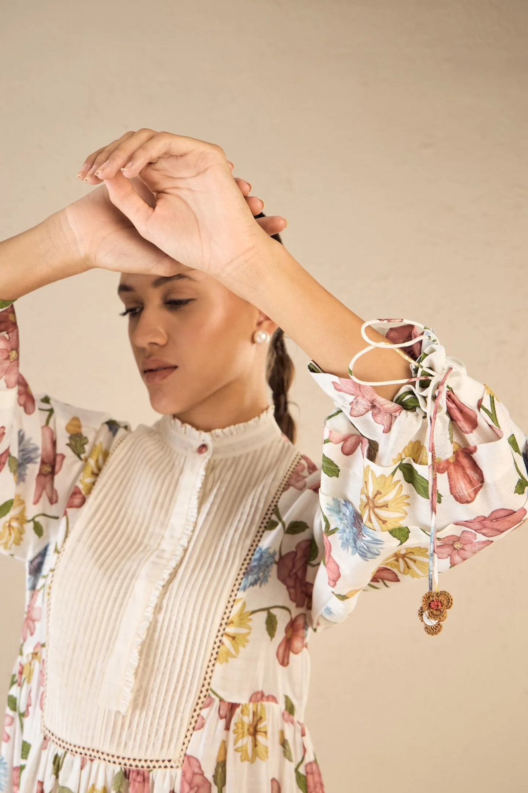 Flora: Multicolor Floral Gather Dress