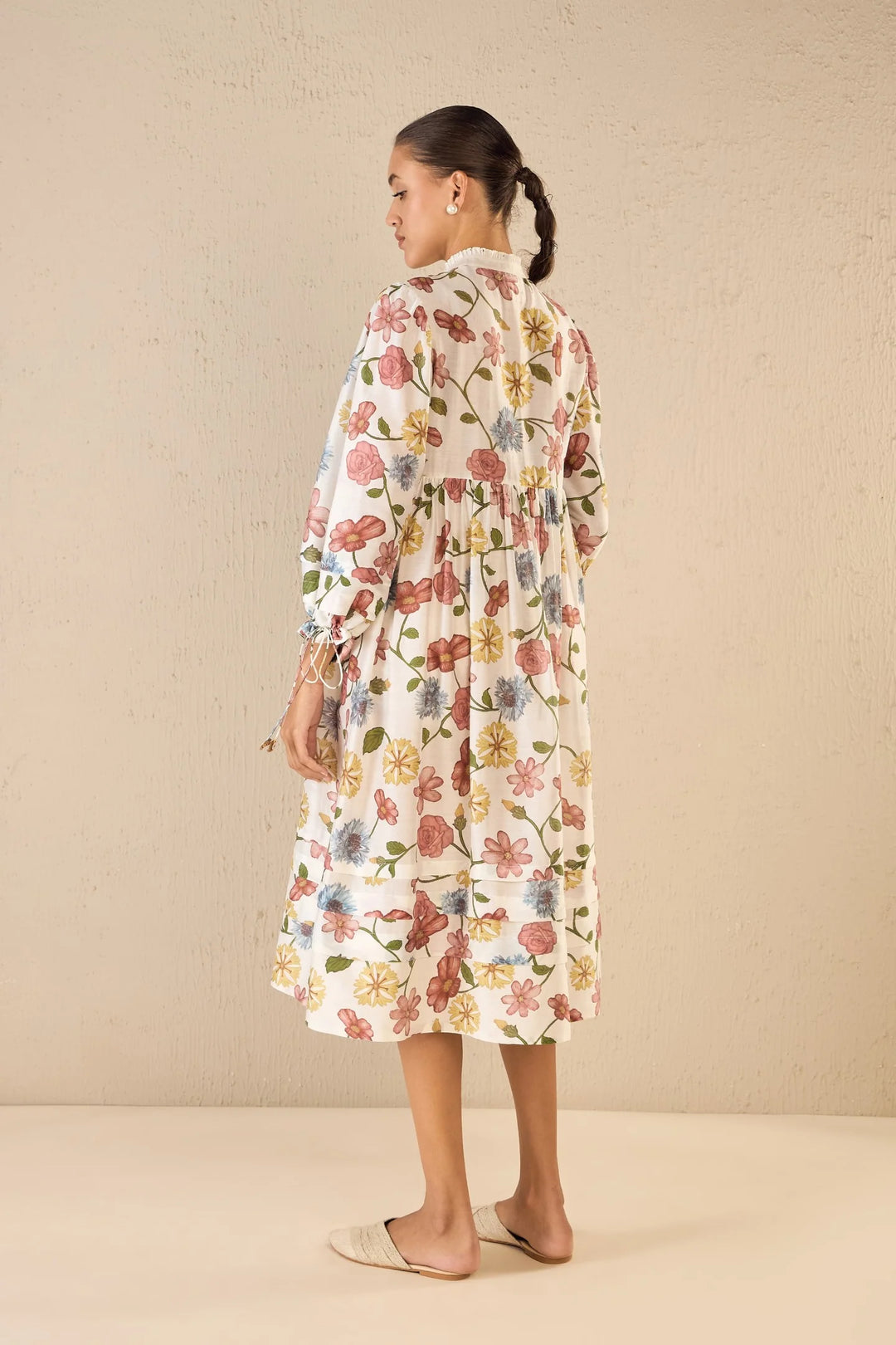 Flora: Multicolor Floral Gather Dress