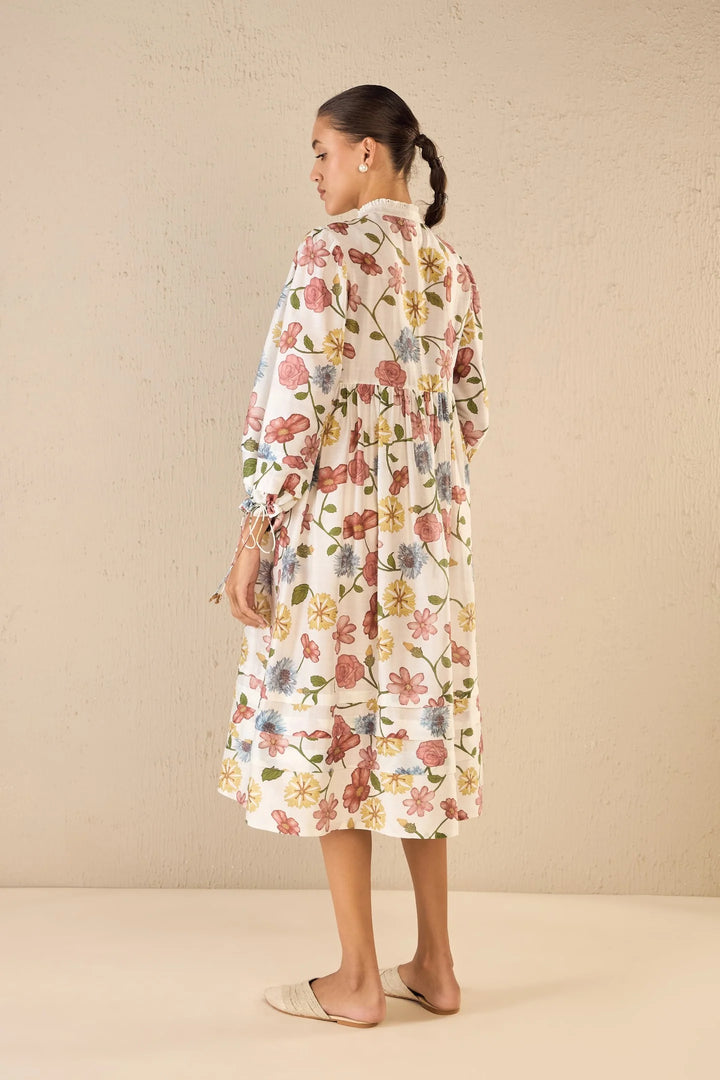 Flora: Multicolor Floral Gather Dress
