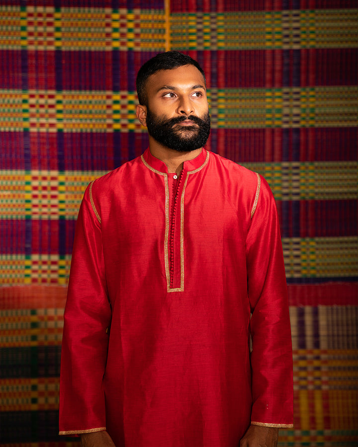 sita hand embroidered men's kurta and chudi pant