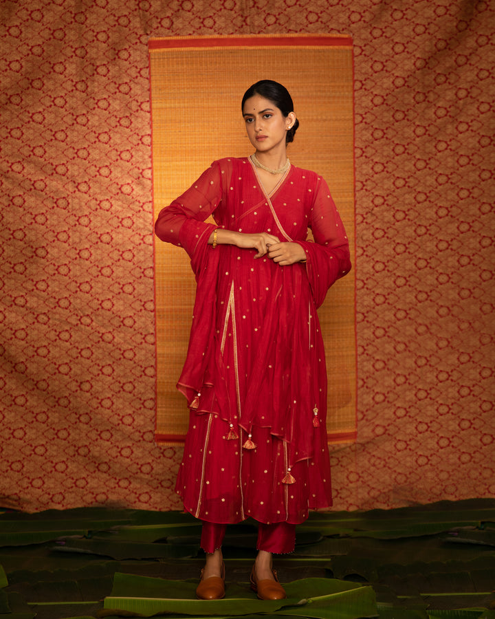 sita hand embroidered angrakha set