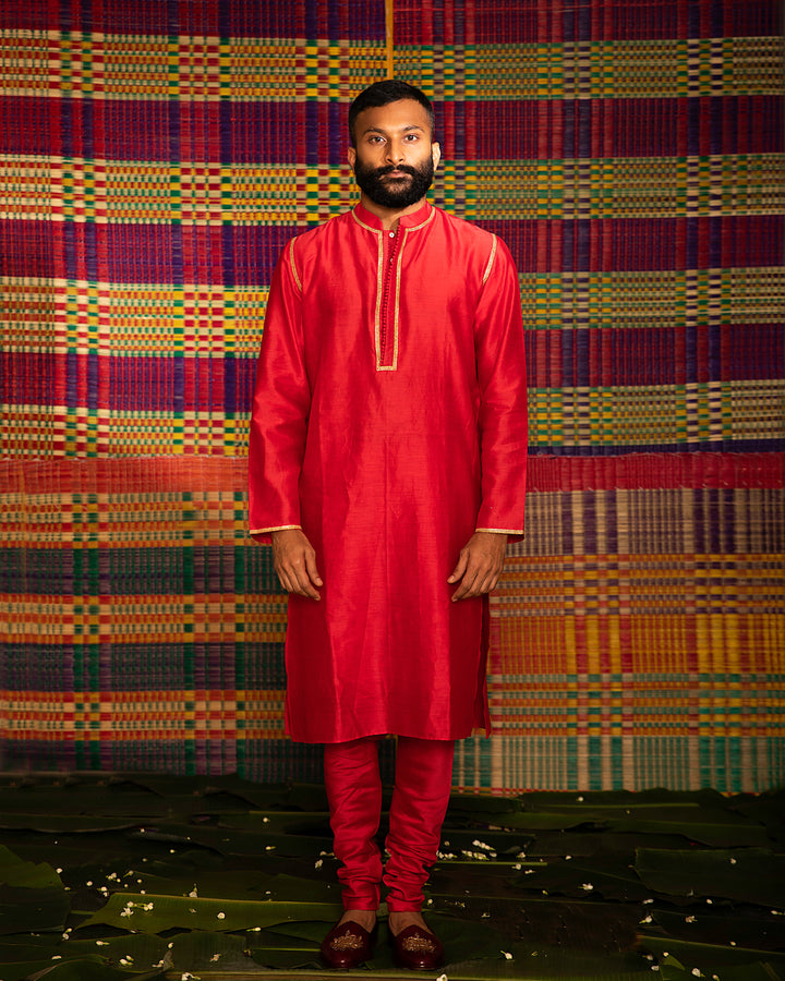 sita hand embroidered men's kurta and chudi pant