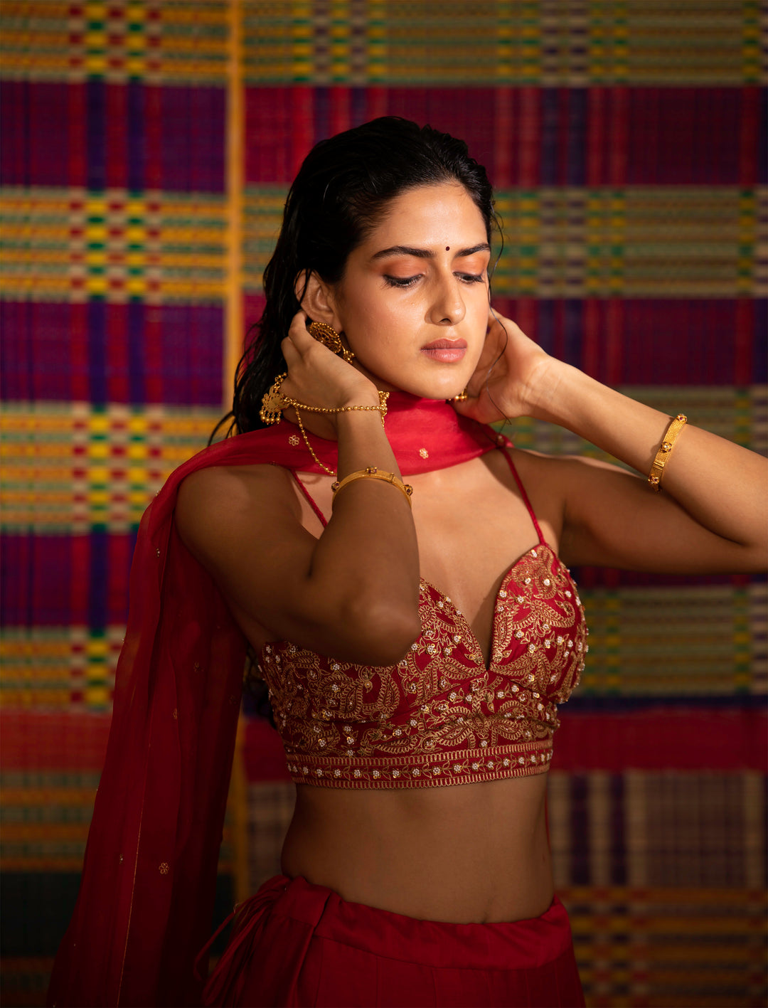sita hand embroidered kalli lehenga set