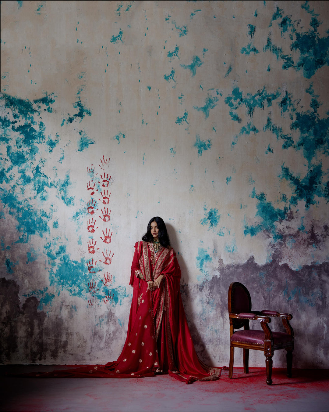 red silk saree with blouse