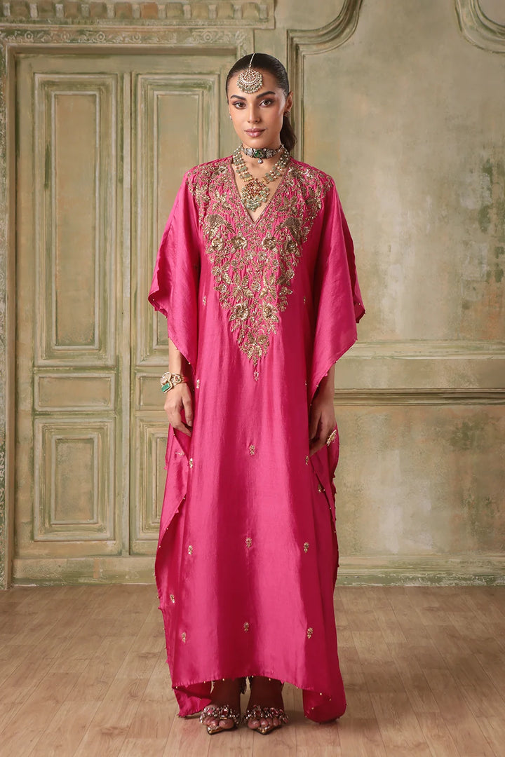 Zar-Rang Pink Kaftan Set