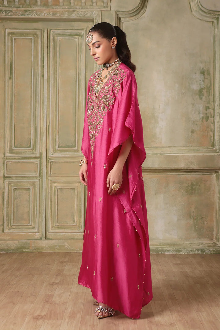 Zar-Rang Pink Kaftan Set