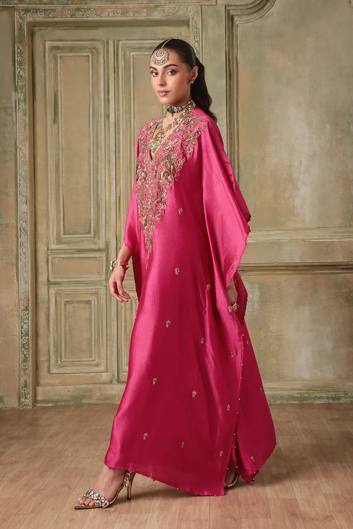 Zar-Rang Pink Kaftan Set