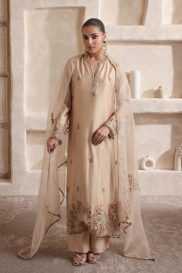 Zar-Rang Ivory Farshi Kurta Set