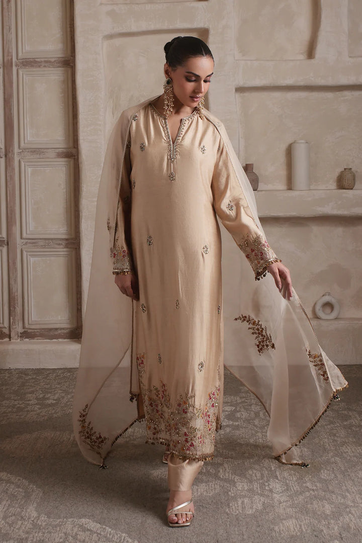 Zar-Rang Ivory Farshi Kurta Set