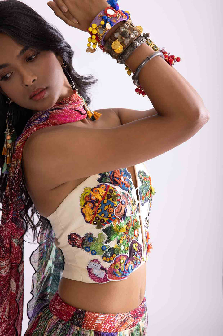 scallop dupatta