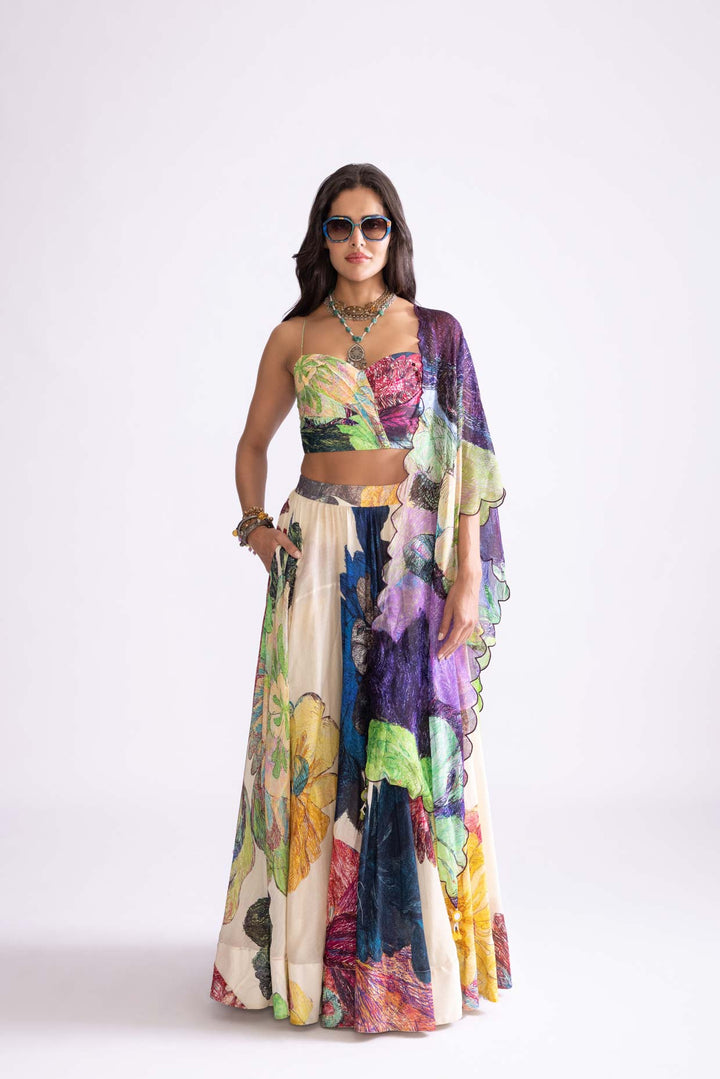 scallop dupatta