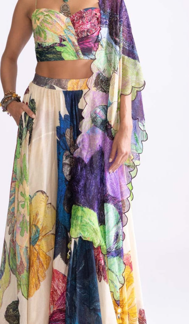 scallop dupatta