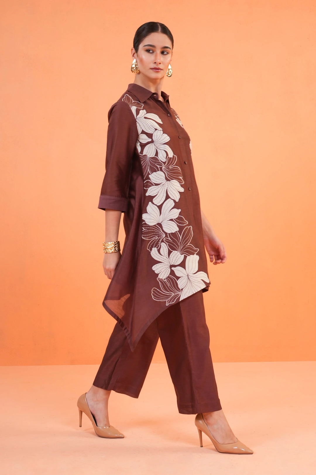 Origani Brown Noir Tunic Set