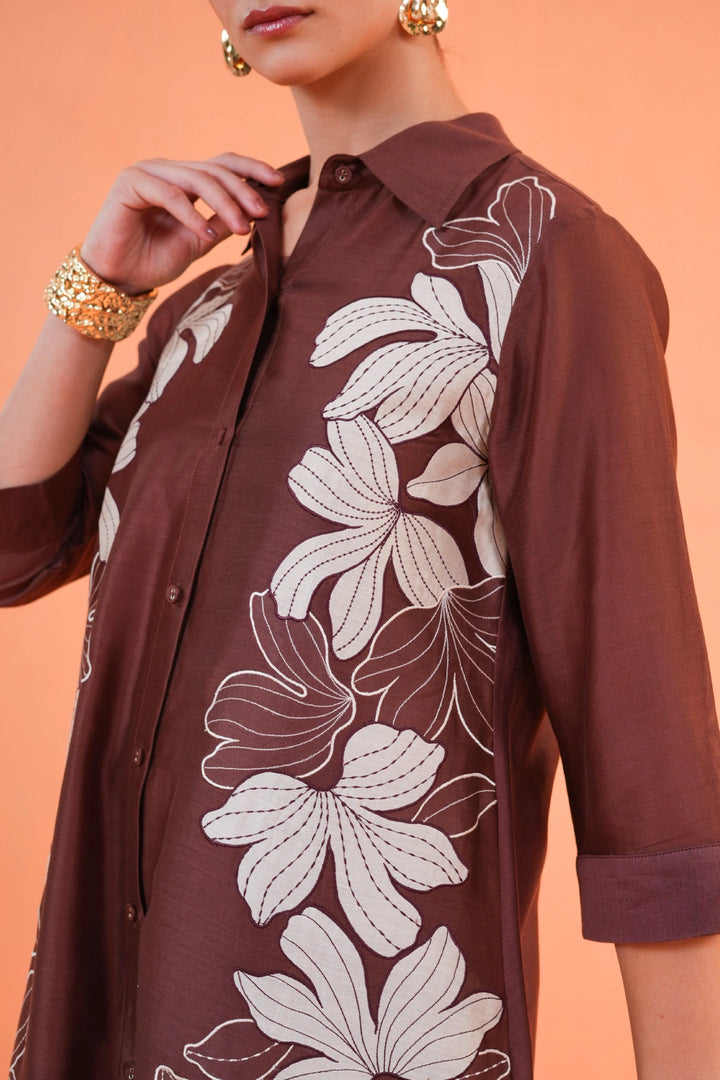 Origani Brown Noir Tunic Set