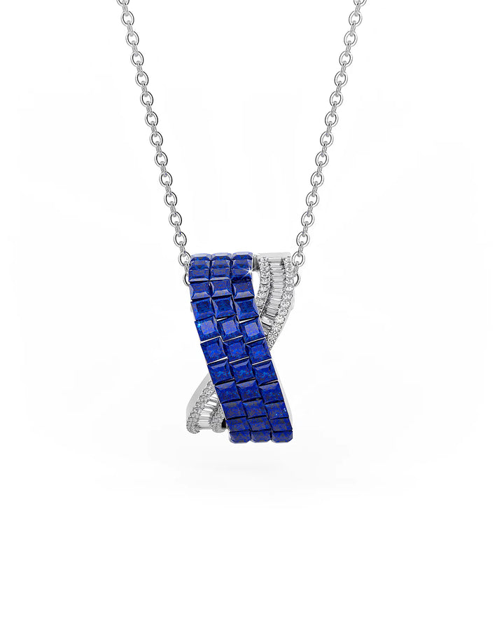 Foliage Twist Pendant With Silver Chain