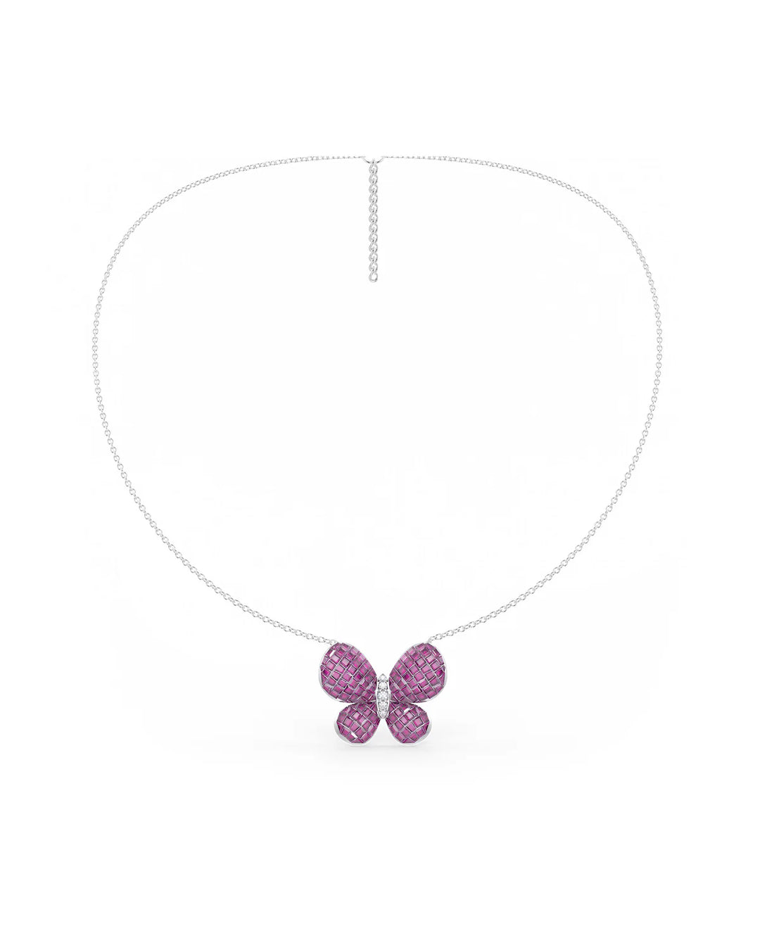 Fluttering Wings Pendant With Silver Chain