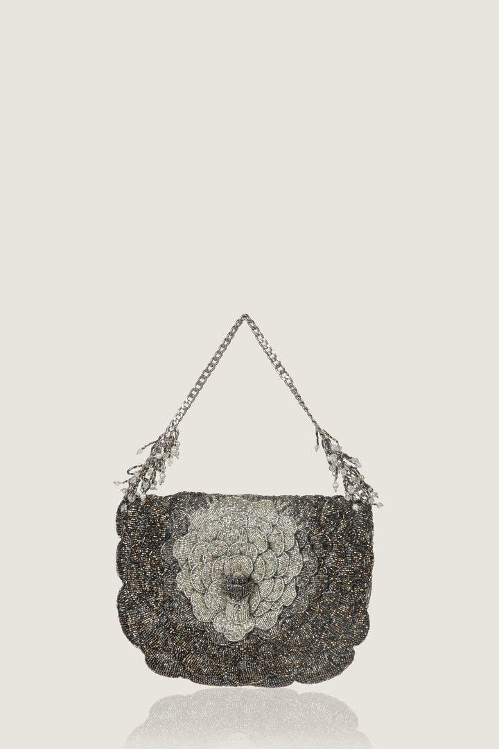 coco beaded sling - silver