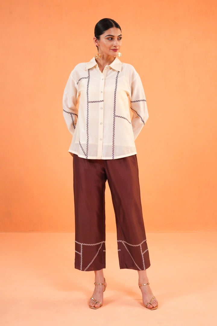 Origani Brown Mosaic Co-ord Set