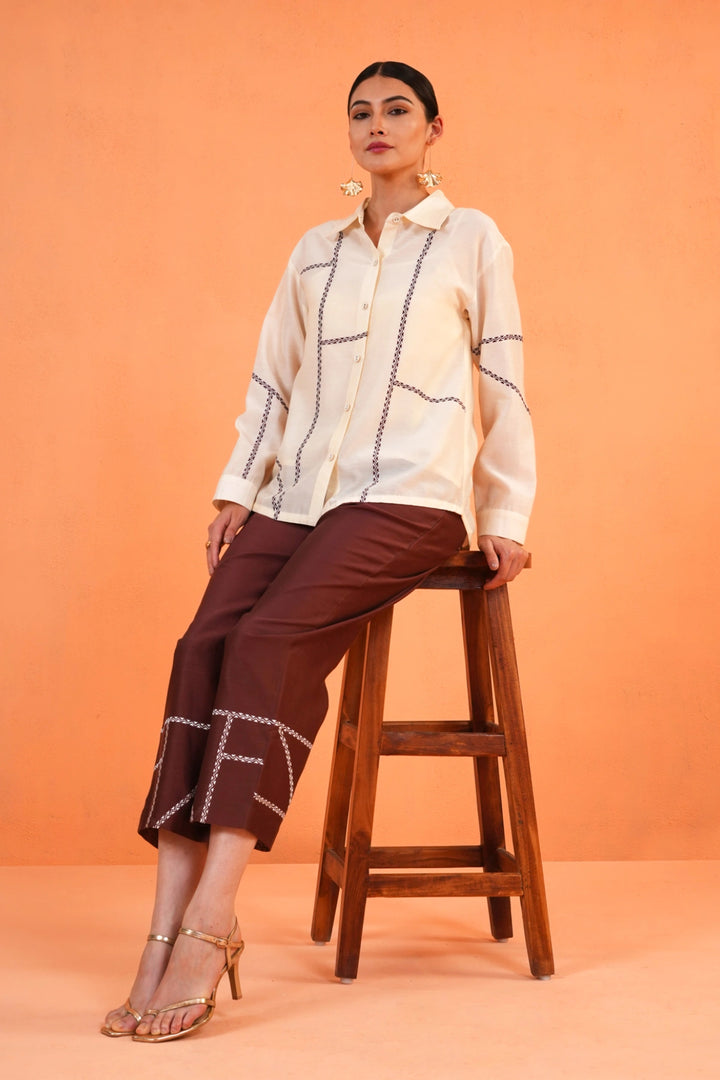 Origani Brown Mosaic Co-ord Set