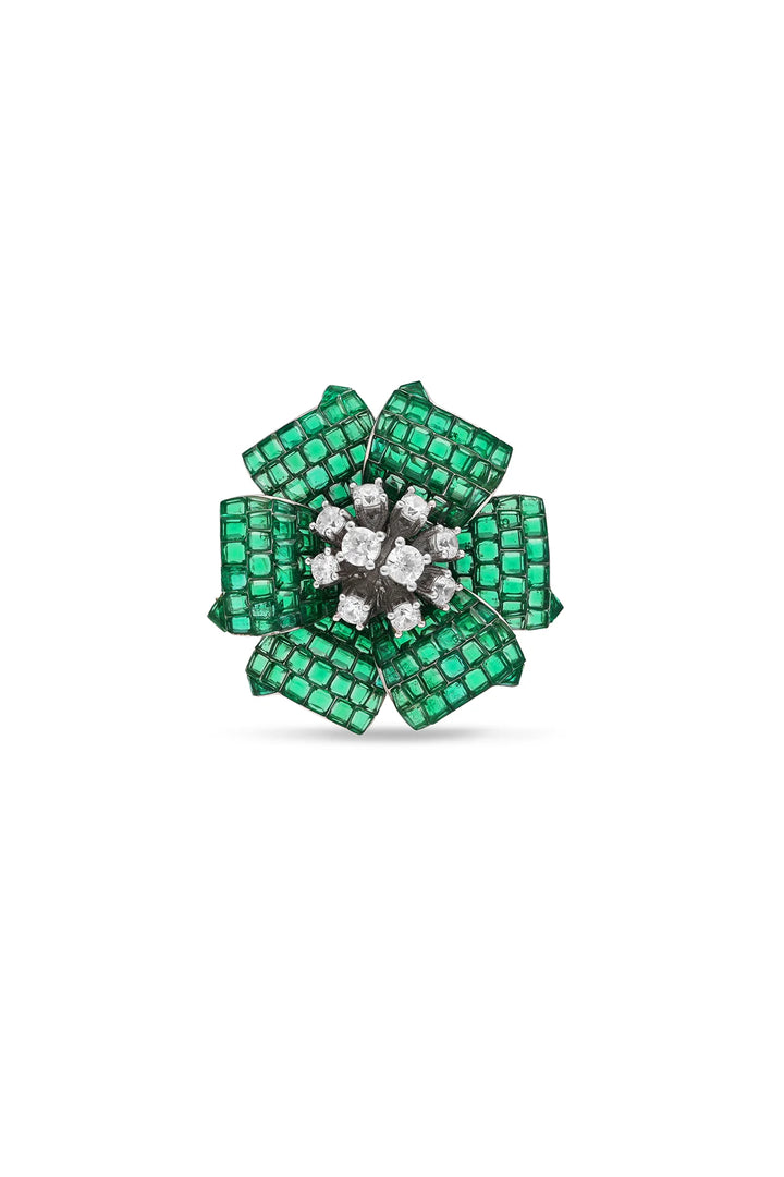 Mystical Petal Cascade Cocktail Ring