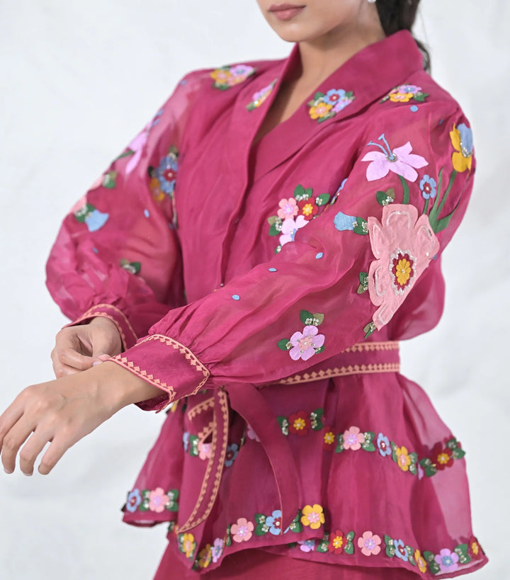 Badabagh Peplum Style Shirt And Pant Set