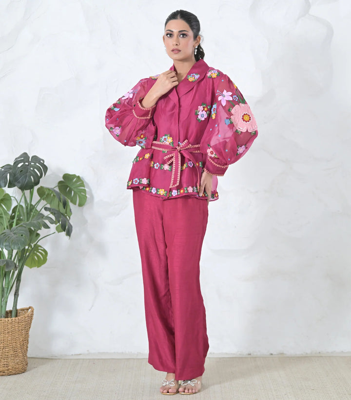 Badabagh Peplum Style Shirt And Pant Set