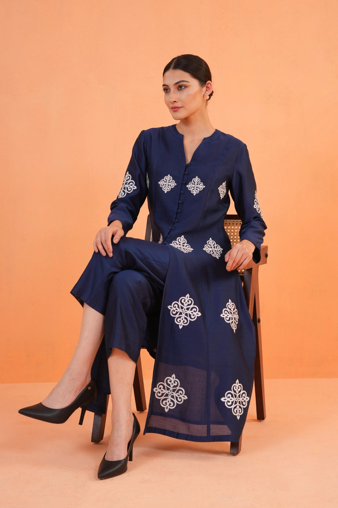 Origani Blue Zahara Suit Set