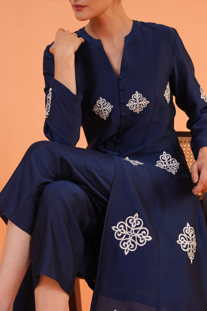 Origani Blue Zahara Suit Set
