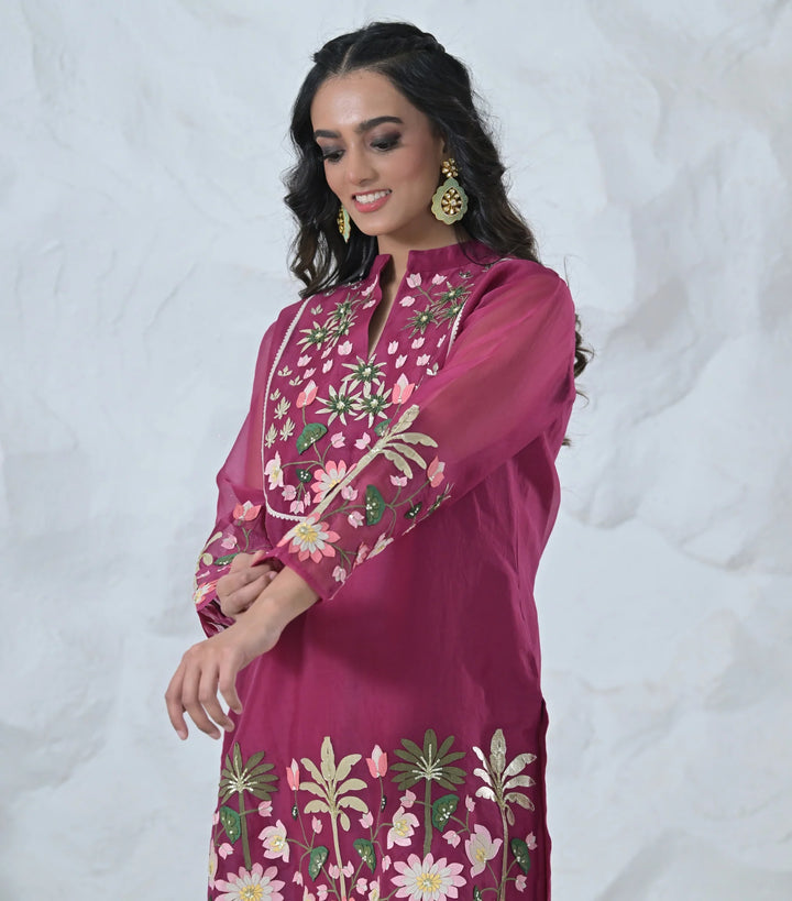 Pichwai Tunic & Farsi Pant Set